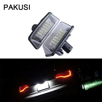 

PAKUSI Car LED License Plate Lights 12V For Toyota Crown S180 Corolla Vios Previa accessories White SMD3528 LED Lamp Bulb Kit