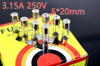 

High quality fuse 3.15A 250V 5*20 glass fuse glass safety pipe.