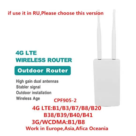 KuWFi открытый роутер с широким покрытием 150 Мбит/с 4G маршрутизаторы LTE всепогодный Wifi усилитель Wifi внешний усилитель расширитель для ip-камеры - Цвет: CPF905-2