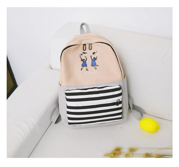 Menghuo School Backpacks for Teenage Girls Emboridery Women Canvas Backpack Female Cute Japan and Korean Backpack Travel Bags00_32_17