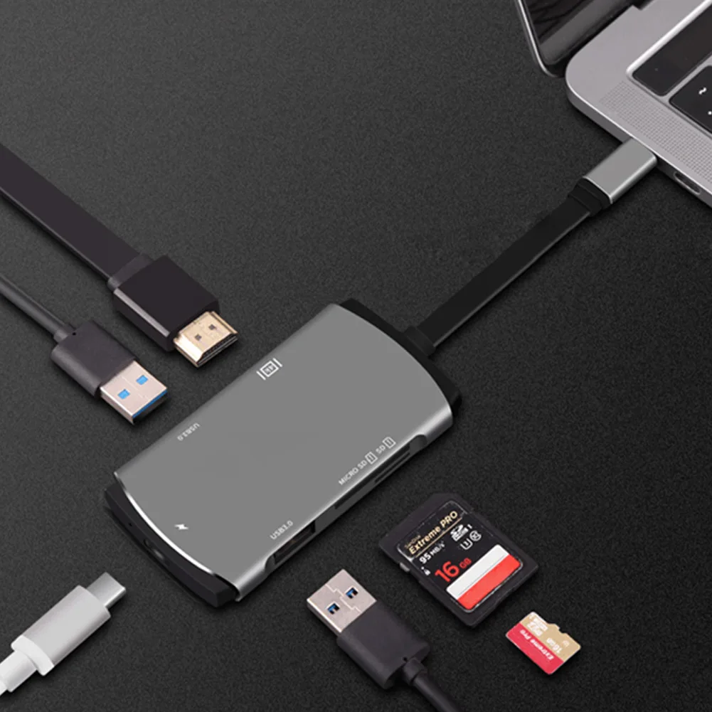 USB C адаптер 6 в 1 Type с 4K HDMI для Nintendo Switch Samsung Galaxy S8 DOY 2019| |