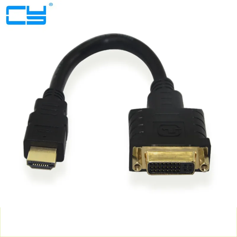 DVI Female to HDMI Male Adapter Converter Cable For PC Laptop HDTV HDMI