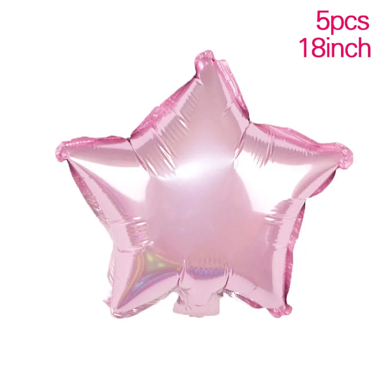 Воздушные шары на 1-й день рождения, бумажный баннер, розовые фольгированные воздушные шары для маленьких девочек на день рождения, вечерние украшения для малышей 1 первый год - Цвет: B18