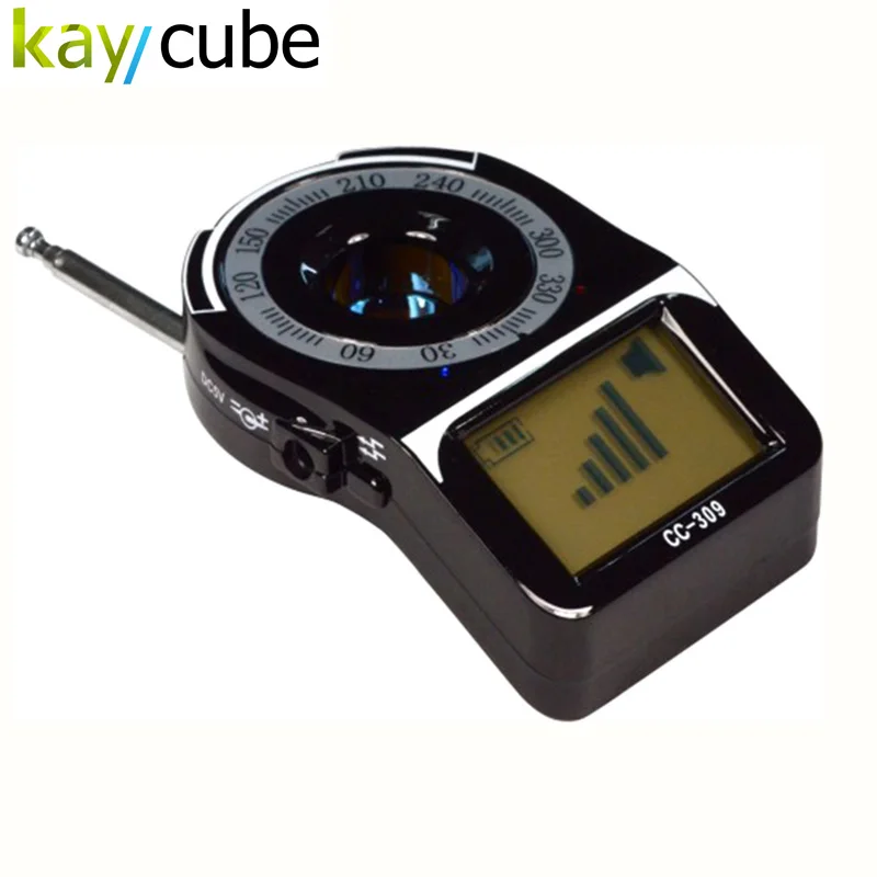 CC-309 Anti-Spy Full Band Signal Bug RF Detector Camera Laser Lens GSM Finder Portable Wireless Detector Anti Eavesdrop Monitor