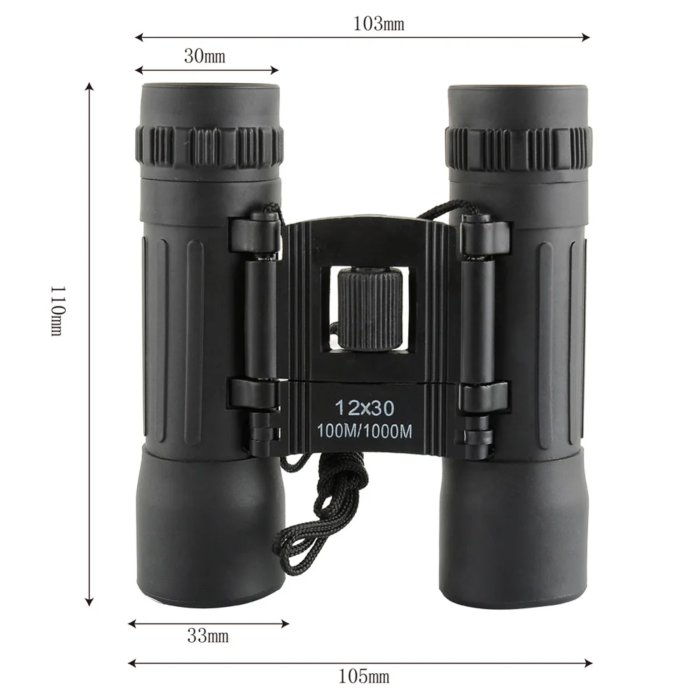 Mini Hd Wide angle font b Binoculars b font Telescope 12X30 Portable Red Membrane Optics font