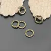 (29331)100PCS Diameter 10MM Thickness 1.5MM Gold Color Zinc Alloy Twisted Closed Rings Jewelry Findings Accessories Wholesale ► Photo 2/3