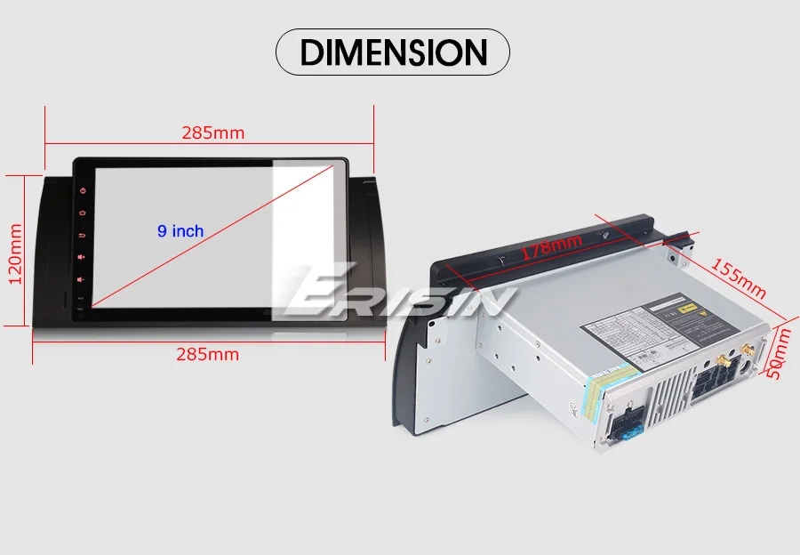 Best 9" Android 9.0 Pie OS Car Multimedia GPS Radio for BMW X5 E53 2000-2007 BMW E39 M5 1999-2003 BMW E39 1995-2003 BMW E38 1994-2001 22
