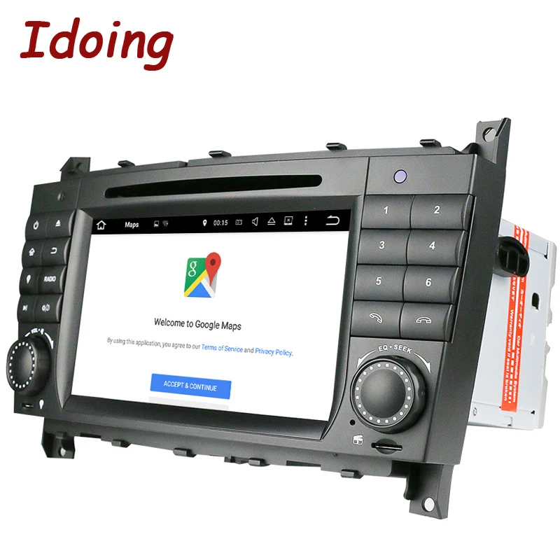 Excellent Idoing2Din Steering Wheel For Mercedes/Benz/W209/203Android7.1Car DVD Multimedia Player GPS Navigation Bluetooth TV3G WIFI Radio 3