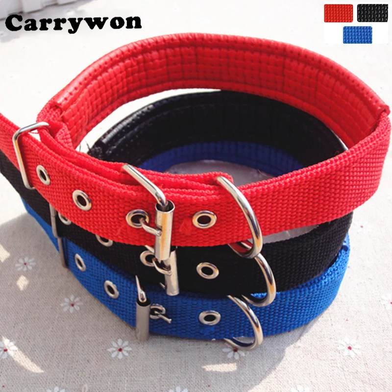 Carrywon Nylon Pet Dog Collar Soft Solid Adjustable Shepherd Golden
