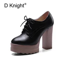 2019 New Platform High Heels Women Oxfords Shoes Ladies Casual Thick Heels Pumps Vintage PU High Heel Ankle Boots Shoes Woman 2019 New Platform High Heels Women Oxfords Shoes Ladies Casual Thick Heels Pumps Vintage PU High Heel Ankle Boots Shoes Woman