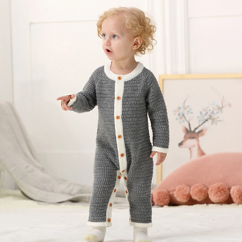 CieiK Baby Clothes Boy Girl Spring Romper+Hat 2 pcslot 2018 Knitted Jumpsuit Newborn Costume Warm Overall Infant Winter Outwear (16)