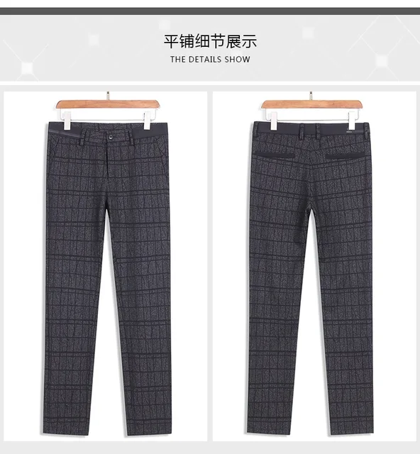 Brand Polo Vintage Plaid Golf Pants For Men Male Plus Velvet Fleece Elastic Trousers In Autumn 