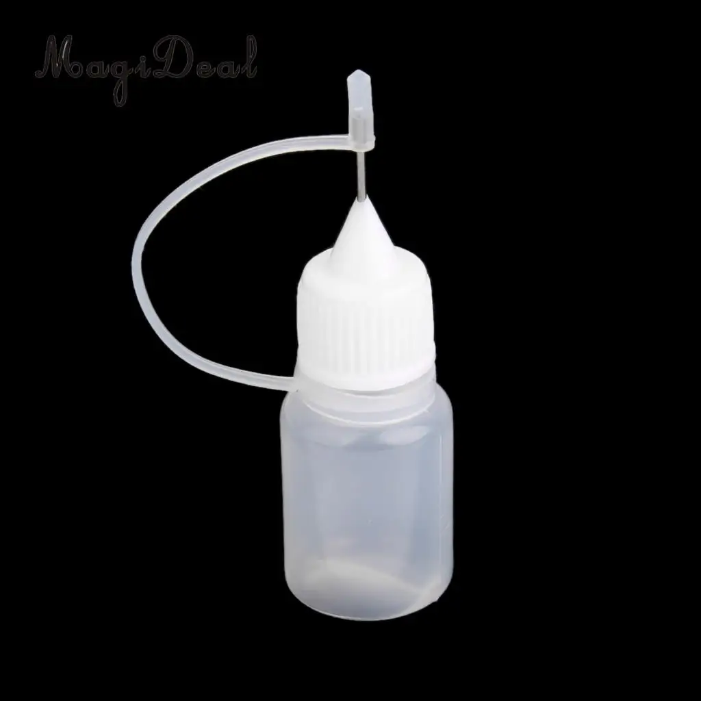 Kesoto 10pcs 5ml Needle Tip Empty Plastic Squeezable Dropper Bottles Liquid Storage Travel Thin Tip Dropper Bottles