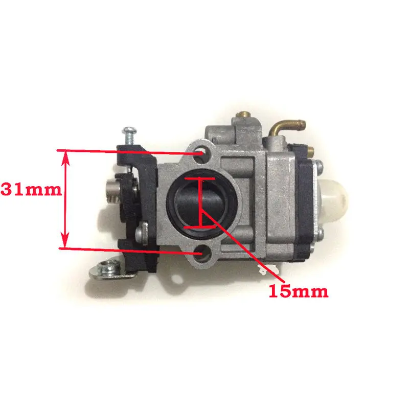 15 мм Карбюратор Комплект для кустореза 43cc 49cc 52cc Strimmer резак бензопилы Carb