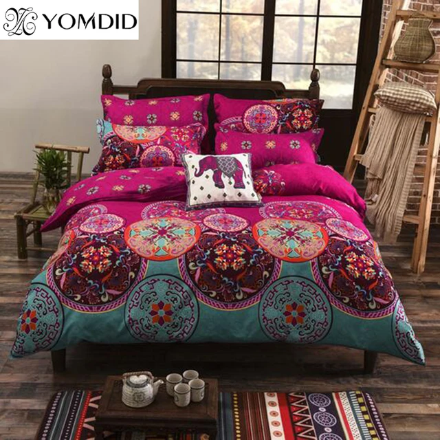 Set di Biancheria Da Letto di Stile della boemia Floreale Stampato biancheria da Set di Biancheria Da Letto di Stile della boemia Floreale Stampato biancheria da