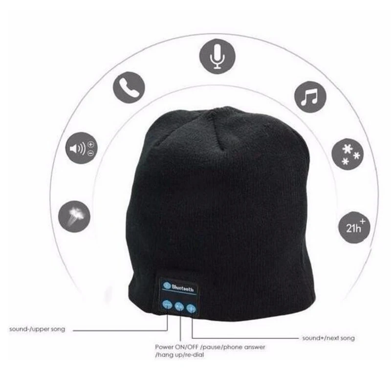Вязаная Зимняя Шапка бини с поддержкой Bluetooth 4 2 и микрофоном|knitted winter hat|smart capwinter hat