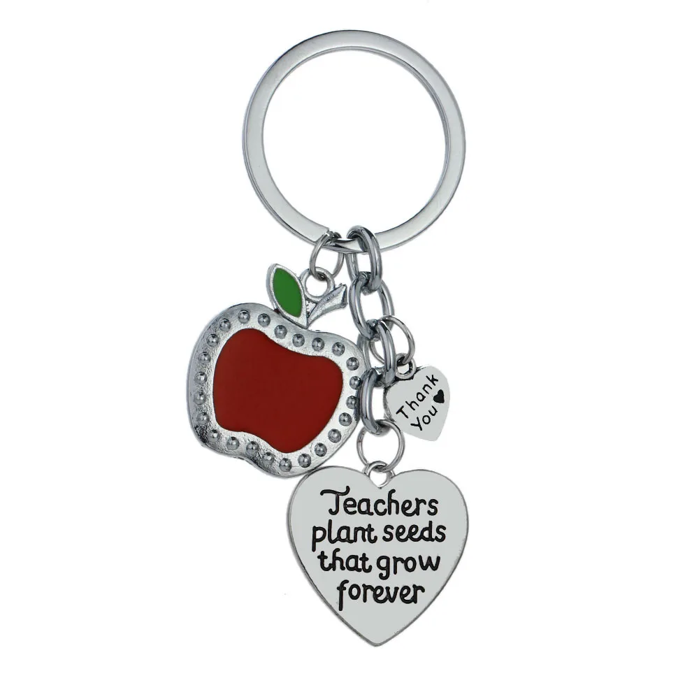 Модное женское и мужское яблоко сердце для учителя день матери День отца подарки Шарм для браслетов и брелоков мама папа мама Семейный Браслет ювелирные изделия - Окраска металла: Apple Teachers