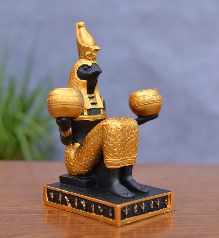 Декоративный подсвечник, Классическая Статуэтка египетского фараона, древний стиль, подсвечник, классический позолоченный подсвечник