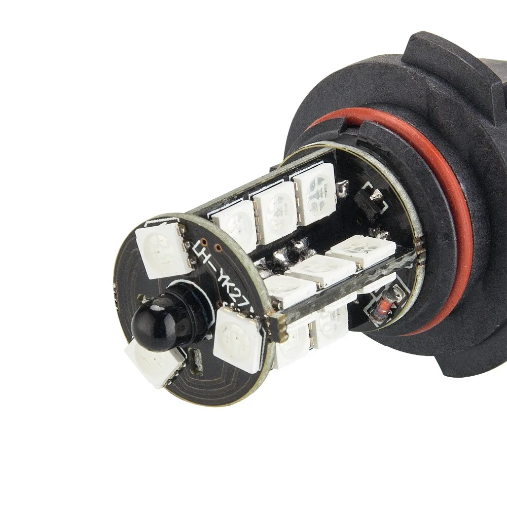 2 шт. 27SMD многоцветный RGB 5050 H11/H8 HB3 HB4 9006 9005 H4 H7 светодиодный сменный противотуманный