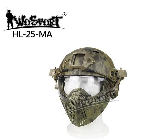 

WoSporT Pilot WoSporT and Fast Helmet Tactical Helmet with WoSporT for Military Paintball WarGame Motorcycle Cycling Hunting