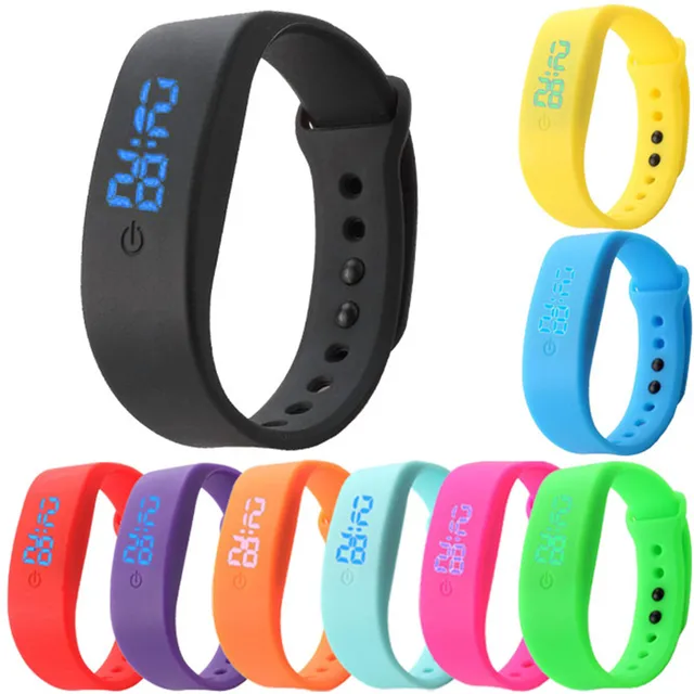 Duobla Womens Mens Rubber LED Watch Date Sports Bracelet Digital Wrist Watch Sma Duobla Womens Mens Rubber LED Watch Date Sports Bracelet Digital Wrist Watch Sma