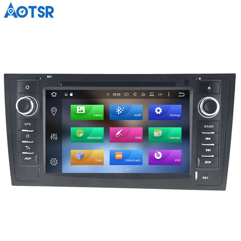 Cheap Aotsr Android 8.1 GPS navigation Car DVD Player For AUDI A6 1997-2005 multimedia 2 din radio recorder 4GB+32GB 2GB+16GB 1