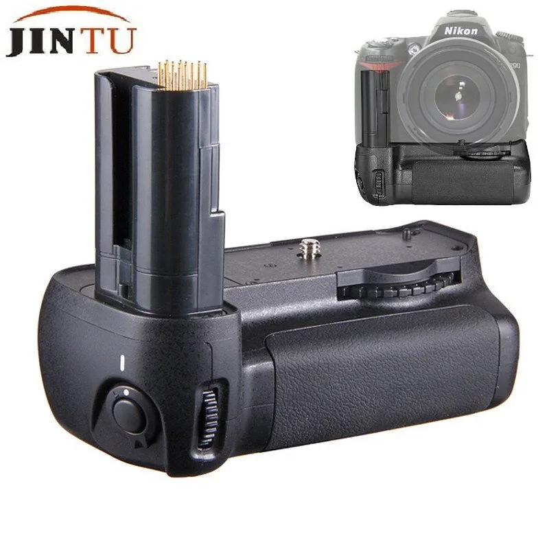 

JINTU Battery Grip Replacement MB-D80 Works with 6pcs AA Battery/EN-EL3e Battery + Holder for Nikon D90 D80 DSLR SLR Camera
