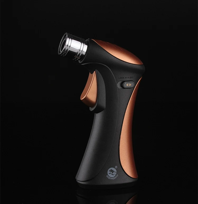Spray Gun Jet Torch Turbo Butane Cigar Lighter Cigarette Accessories Windproof Safety Lock for Child Fire Ignition Burner
