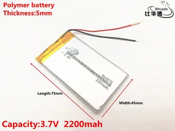 

Good Qulity 3.7V,2200mAH,504575 Polymer lithium ion / Li-ion battery for TOY,POWER BANK,GPS,mp3,mp4,