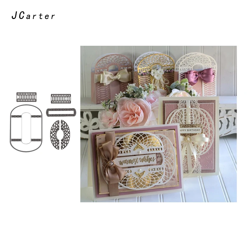 

JC Metal Cutting Dies Craft Cut Die Hollow Semicircular Frame Stencil for Scrapbooking DIY Handmade Album Paper Cards Make Decor