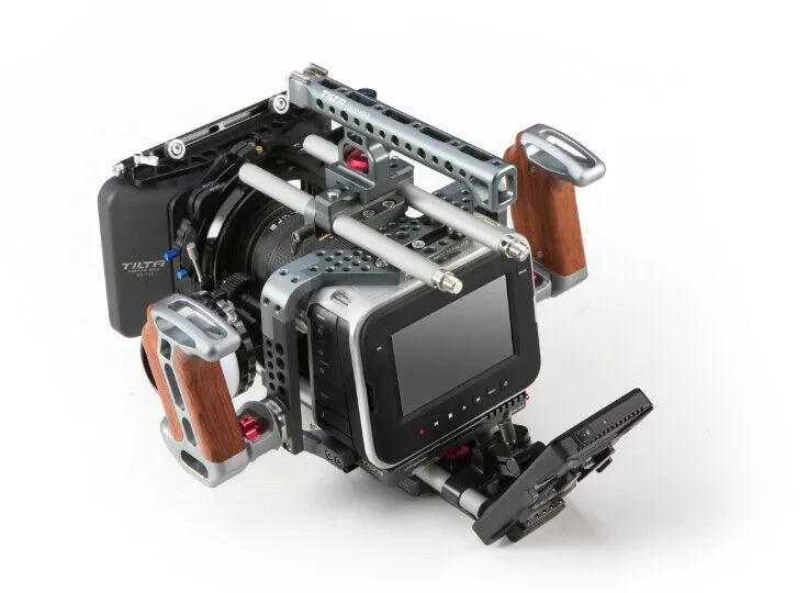 Tilta ES-T07 установка для фотосъемки BMCC DSLR rig клетка для камера blackmagic Cinema клетка опорная пластина деревянная рукоятка для BMCC