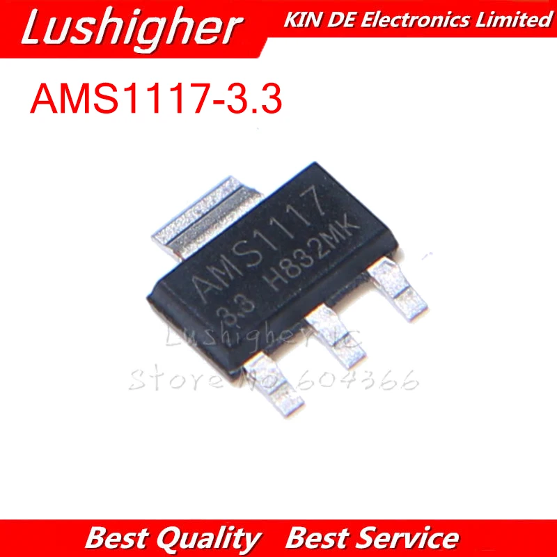 

50PCS AMS1117-3.3V SOT-223 AMS1117-3.3 SOT223 VOLTAGE REGULATOR SMD New Original