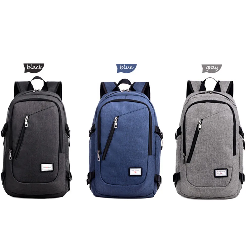 Computadora Portátil mochila con puerto de carga USB Unisex viajes de ocio mochila femenina # YL5 Computadora Portátil mochila con puerto de carga USB Unisex viajes de ocio mochila femenina # YL5