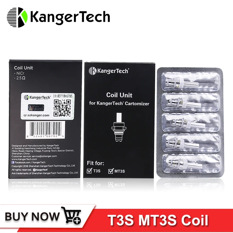 5 шт. оригинальные катушки Kanger T3S MT3S нагревательная катушка 1 8 Ом 2 ом Сменная