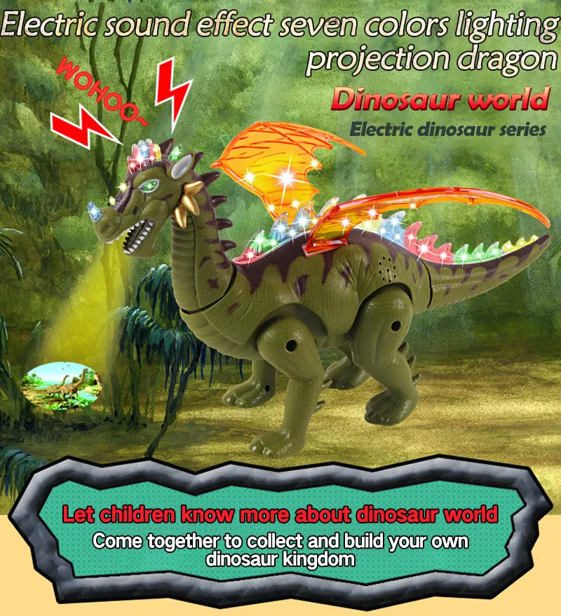 Dinossauro do Jurássico Brinquedos para Presente de Aniversário Eletrônica Piscando Frescos Animais Projeção Brinquedos Sounding Adorável Eletrônicos 2 Cheap Animais eletrônicos