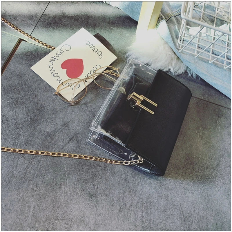 Elimetis Women Crossbody Transparent Bags For women 2018 with Phone Bag Case Summer Messenger Bag Small Shoulder Bag Transparent (14)