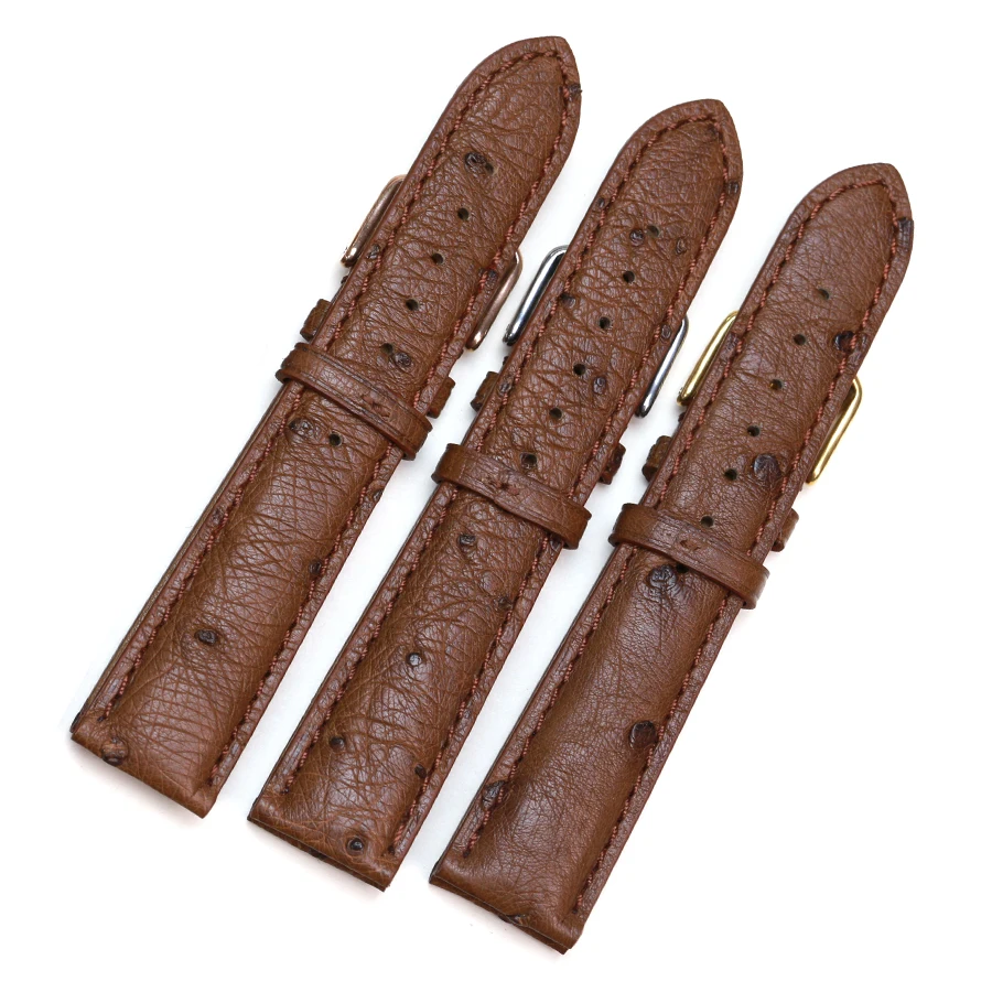 Ремешок для наручных часов SAUPPO Южная африканская кожа страуса кожаный ремешок
