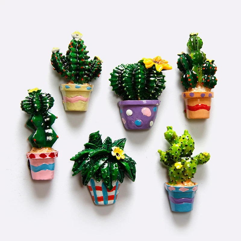 Plant Simulation Small Fresh Succulents Flower Pot 3D Fridge