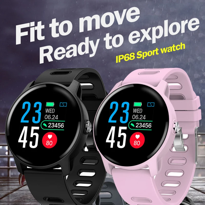 

S08 Smart Watch Pulsometer Blood Pressure Sleep Monitoring Call Reminder Message Display Multi Sport IP68 Smartwatch Connect APP
