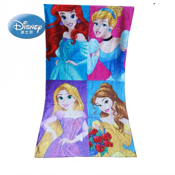 princess 2 Банное/пляжное полотенце принцессы Золушки Белль и Рапунцель, мягкое женское хлопковое купальное полотенце Диснея 75x150 см для девушек и девушек - Цвет: princess 2
