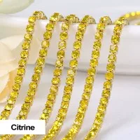 3yards/piece 17colors glass crystal Rhinestones chain, Gold bottom sew on Cup Chains For diy Sewing Clothes Accessories