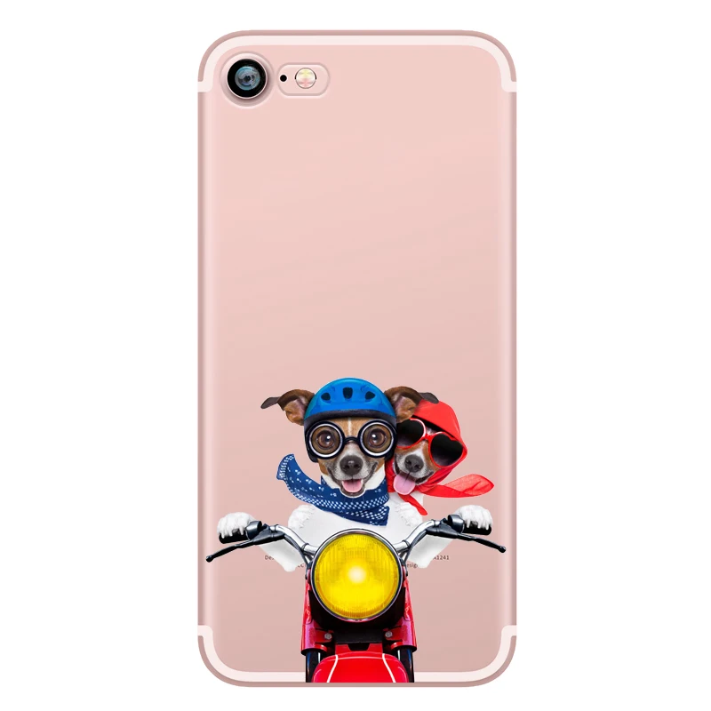 Cute Funny Pug Dog French Bulldog Puppy Silicon Transparent Soft TPU Phone Case for Apple iphone 6 5S SE 6S 7plus 5 6plus Fundas (6)