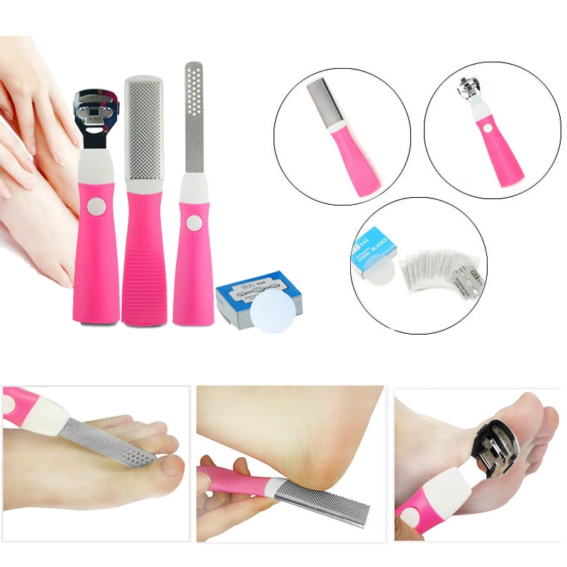 

3Pcs Stainless Steel Pedicure Tools Hard Dead Skin Remover Cutter Shaver Trimmer Pedicure Callus Blade Foot Caring Top Quality