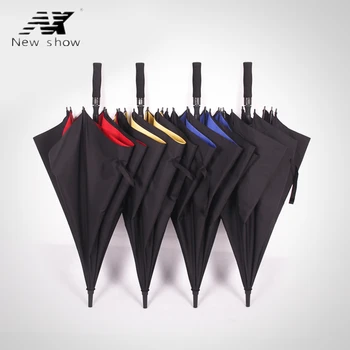 

NX Large Golf double layer umbrella Semi automatic sun strongs windproof handle long rain women umbrella corporation