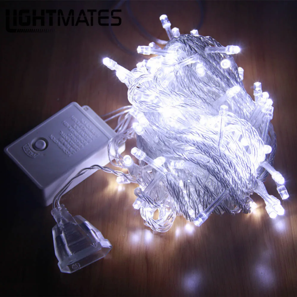 

10M/100 LED Globe Festoon Party Ball string lamps Garland Party Wedding Decoration Christmas Flasher Fairy Lights