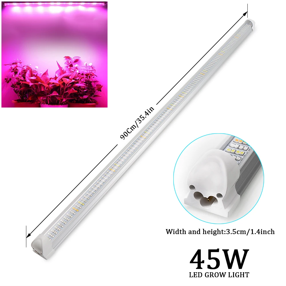  5Pcs/lot Integrated LED Tube Lamp Light 30W 45W 60W Full Spectrum LED Strip For Plants Hydroponic S - 32902054719