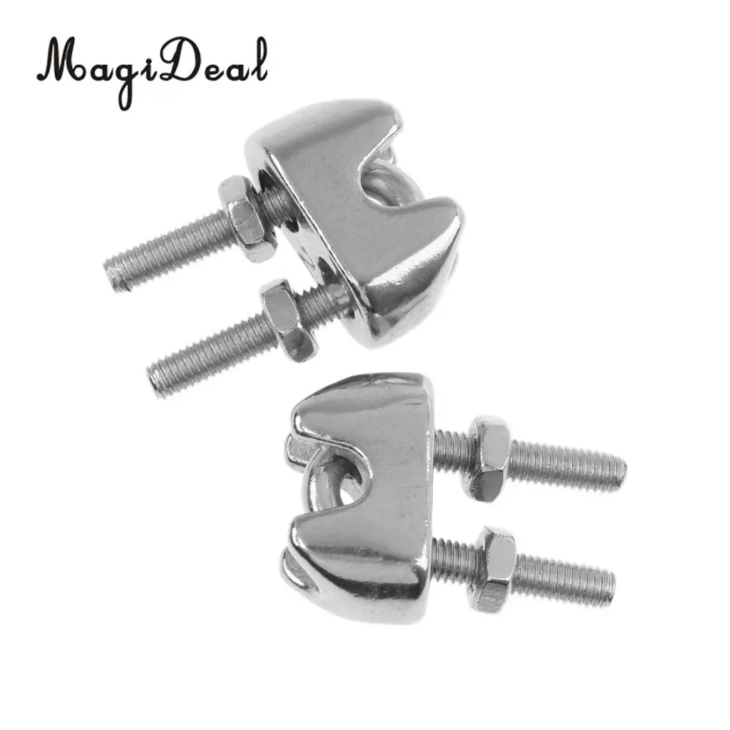 2 шт. зажим для кабелей из нержавеющей стали 1/16 дюйма|fasteners bolts|fastening clampsfastening rope |