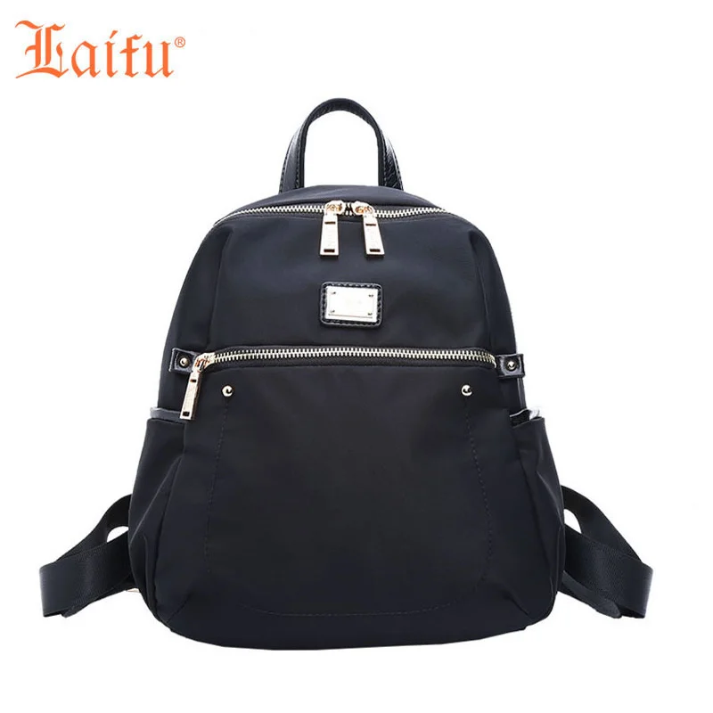 Laifu Brand Lightweight Design Women Backpacks School Teenage Girls Shoulder Bags Ladies Travel Bag Black Purple