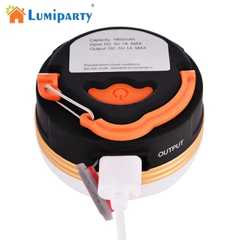 

Lumiparty USB Rechargeable Ultra Bright 600LM Portable Outdoor Camping Lantern Hiking Tent LED Light Campsite Hanging Lamp