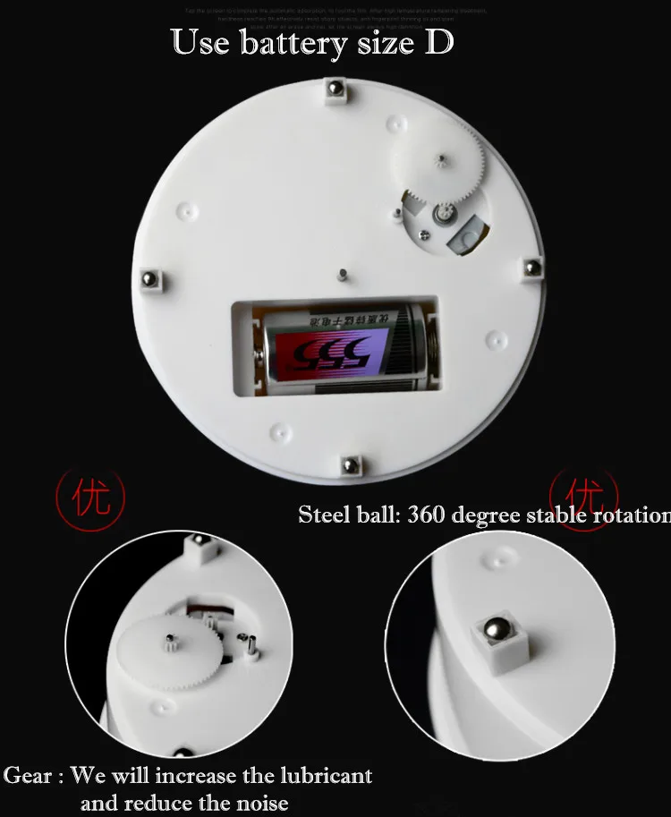 2 шт. популярные украшения игрушки часы Электрический моторизованный вращающийся вращающаяся подставка демонстрационный вращающийся